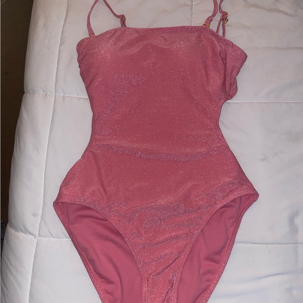 No Boundaries Shimmering Pink Top